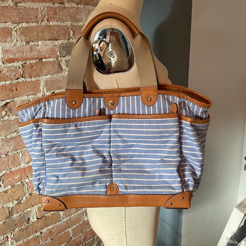 Blue & White Stripe Purse